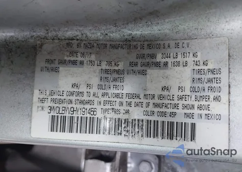 2017 Toyota Yaris Ia from USA, damaged, VIN 3MYDLBYV9HY191456